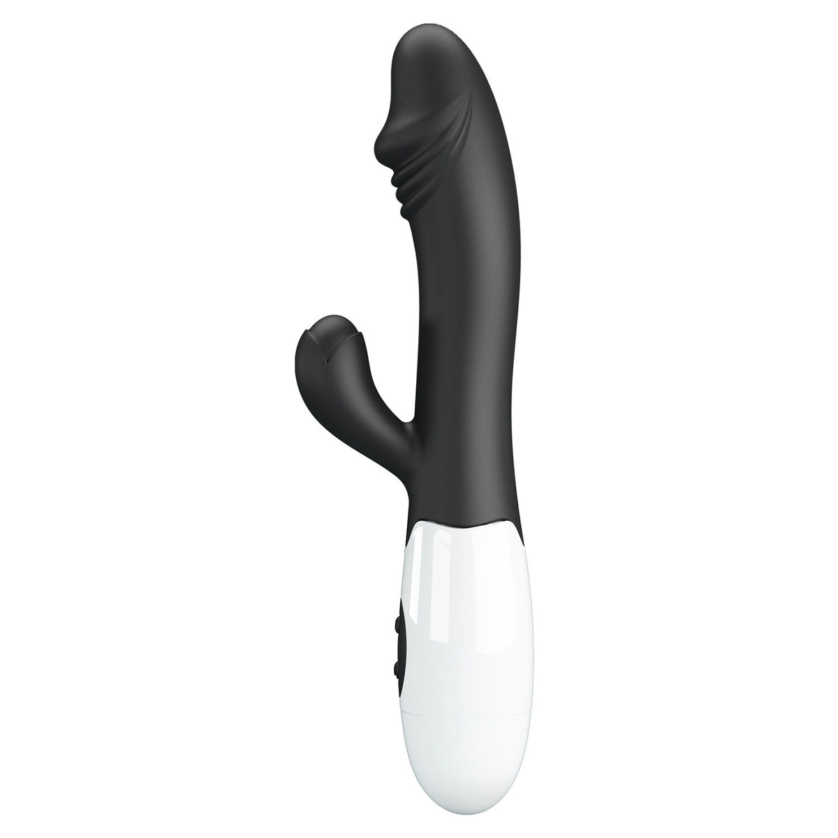 Black and white toy on a white background