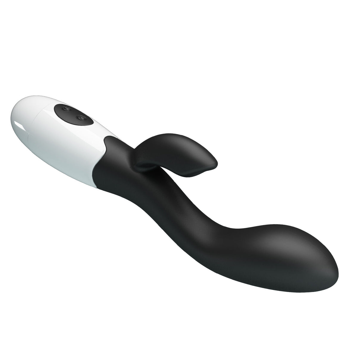 Black and white electronic device on a white background