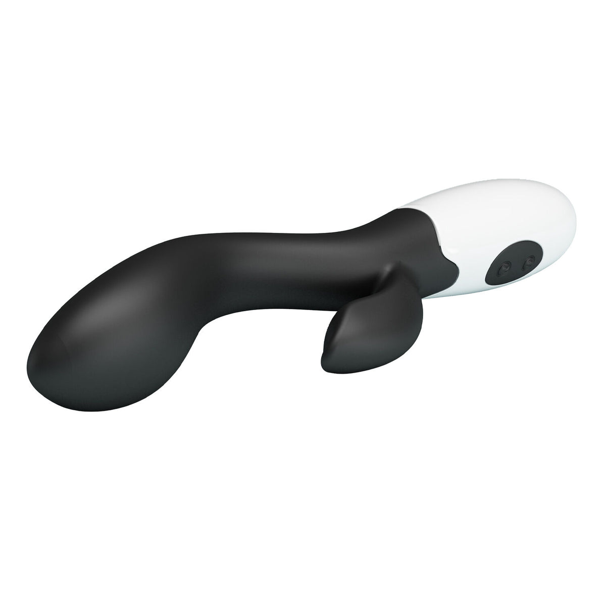 Black and white electronic device on a white background