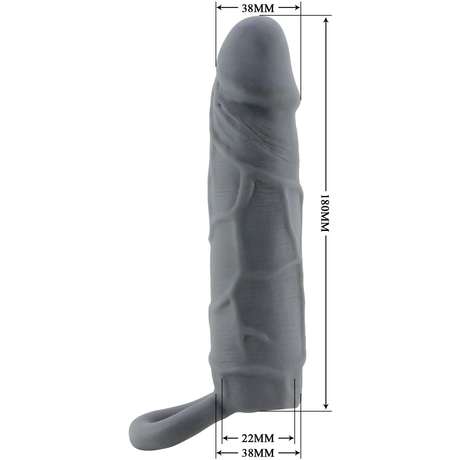 REALISTIC PENIS SLEEVE - BLACK