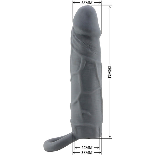 REALISTIC PENIS SLEEVE - BLACK
