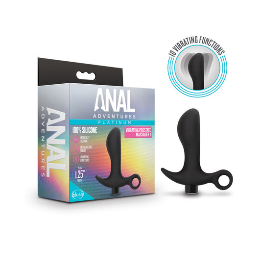 Anal Adventures Platinum Vibrating Prostate Massager 01 - Black 10.8 cm USB Rechargeable Prostate Massager