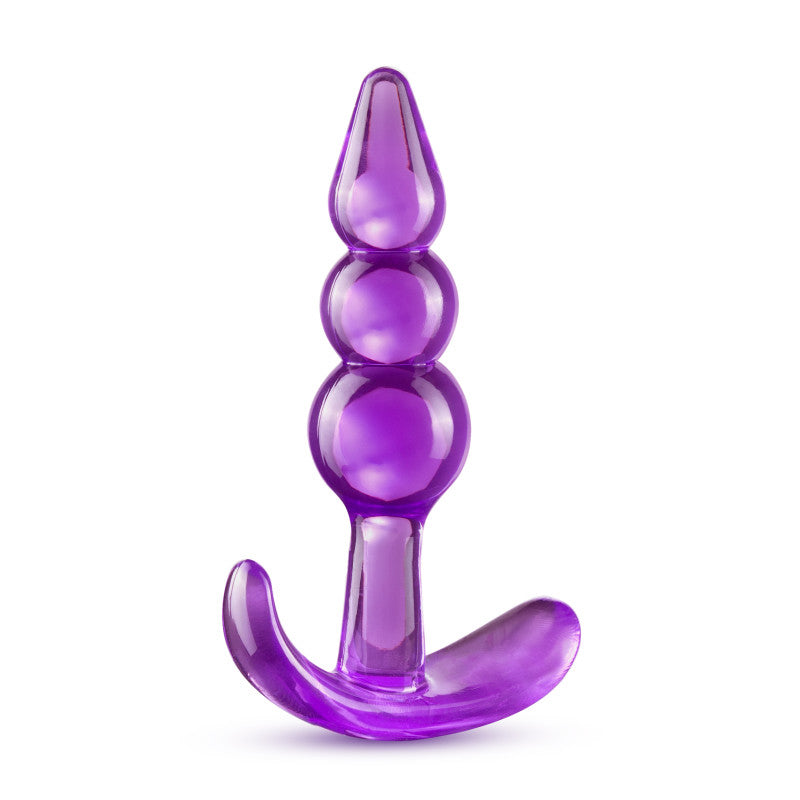 B Yours Triple Bead Anal Plug - Purple 9.5 cm Butt Plug