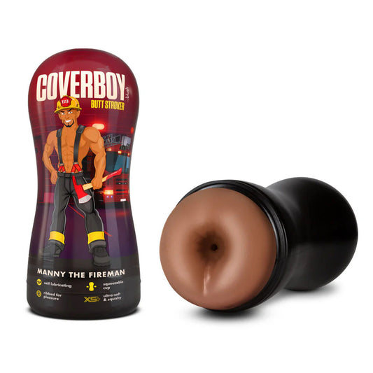 Coverboy Manny The Fireman - Tan Male Ass Stroker