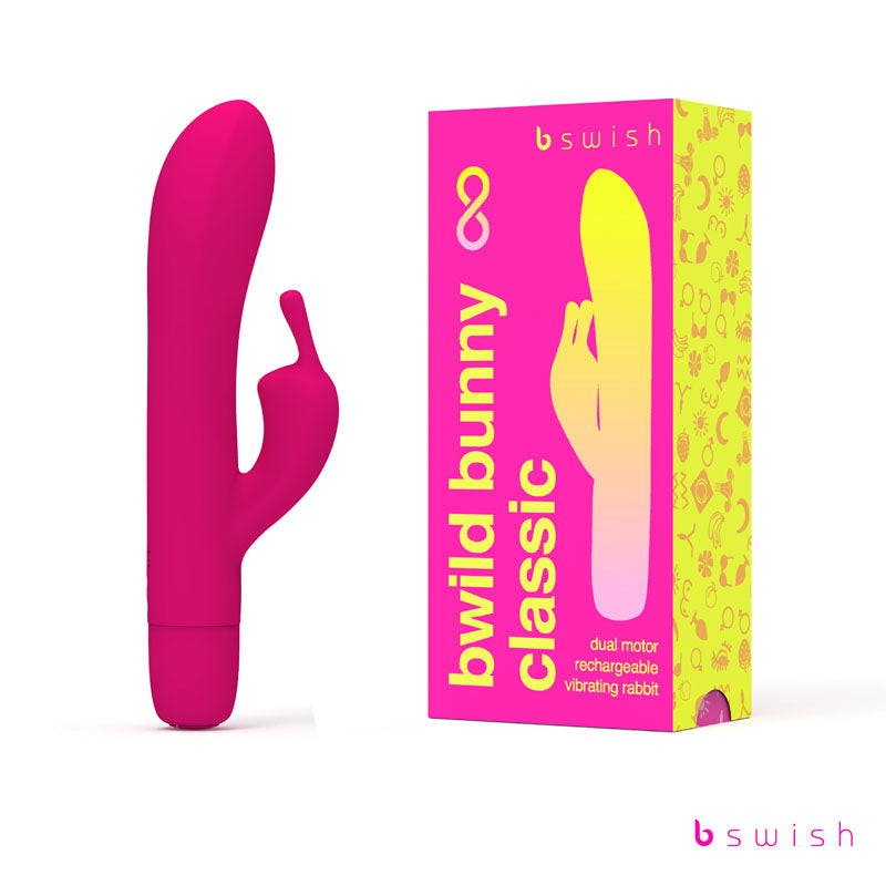 Bwild Classic Bunny Infinite - Sunset Pink - Sunset Pink 15.2 cm USB Rechargeable Rabbit Vibrator