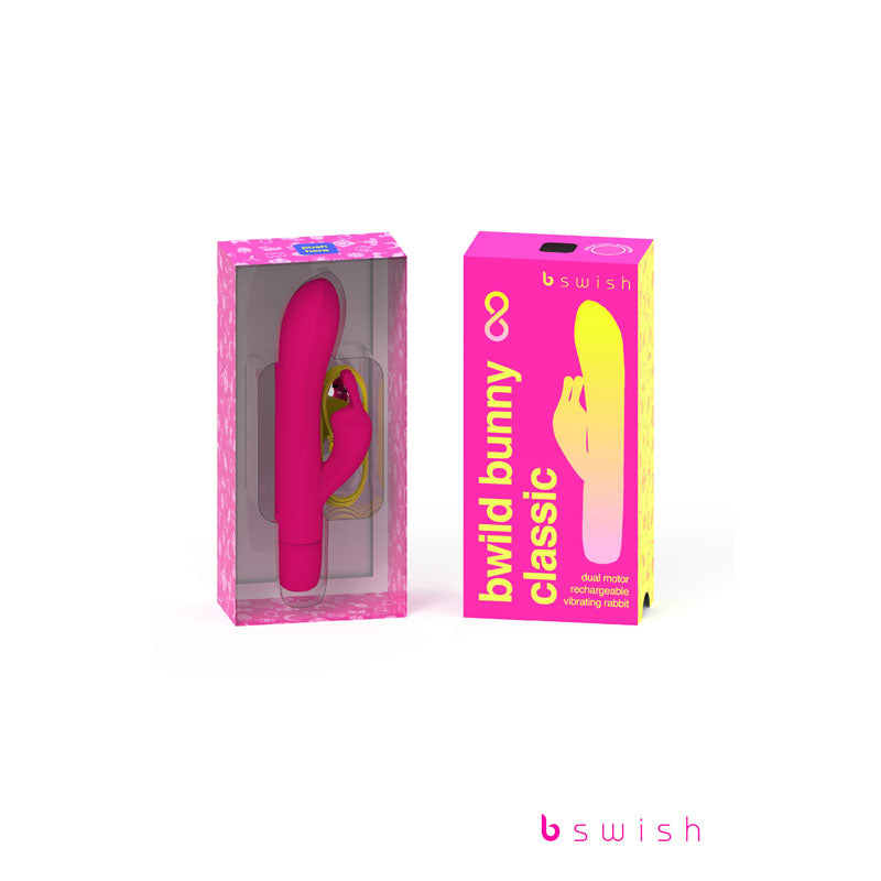 Bwild Classic Bunny Infinite - Sunset Pink - Sunset Pink 15.2 cm USB Rechargeable Rabbit Vibrator