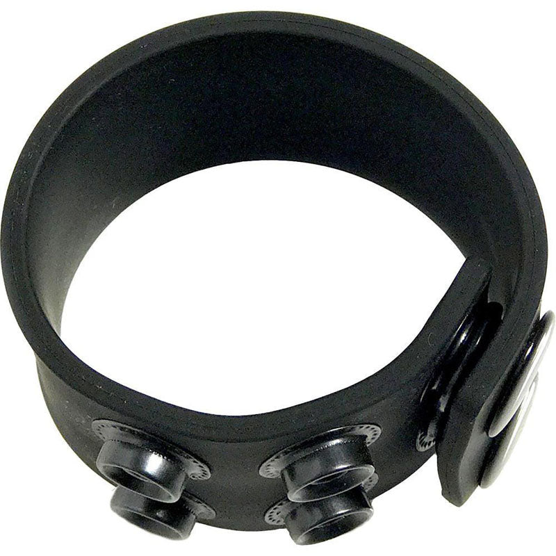 Boneyard Silicone Ball Strap Black - Black 3-Snap 4 cm Adjustable Ball Stretcher Ring