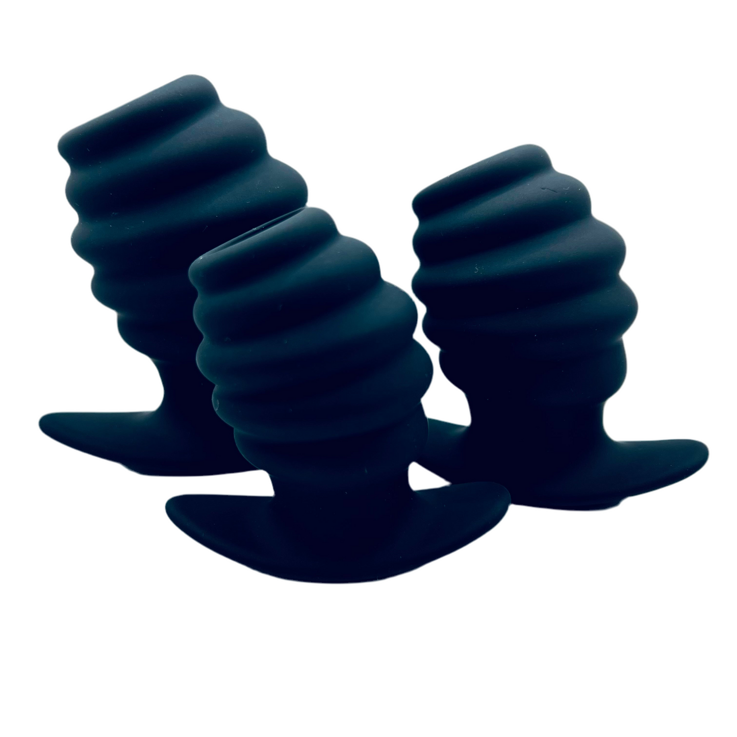 Ribbed Silicone Screw Tunnel Plug