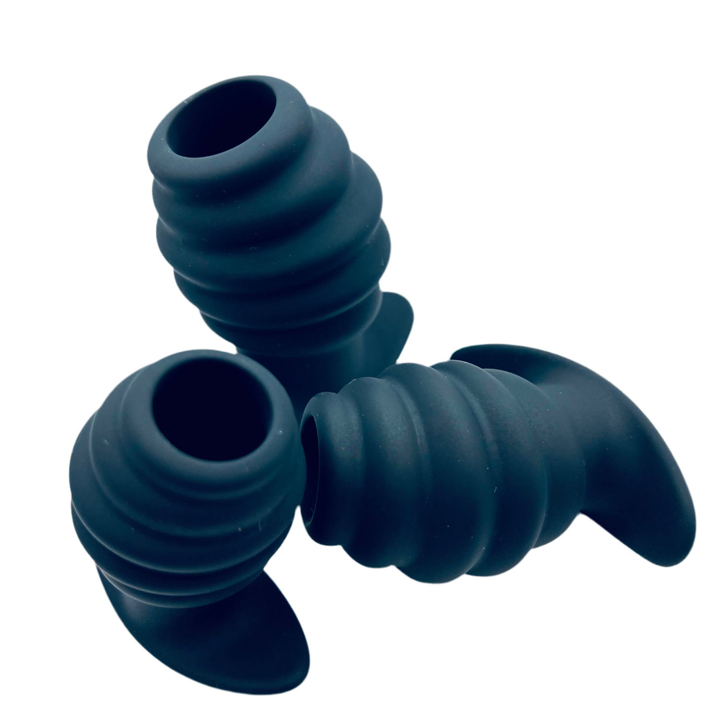 Ribbed Silicone Screw Tunnel Plug