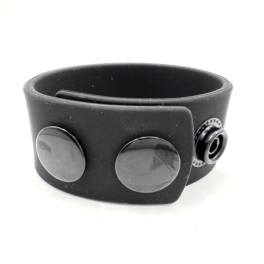 ADJUSTABLE SILICONE COCK RING - BLACK