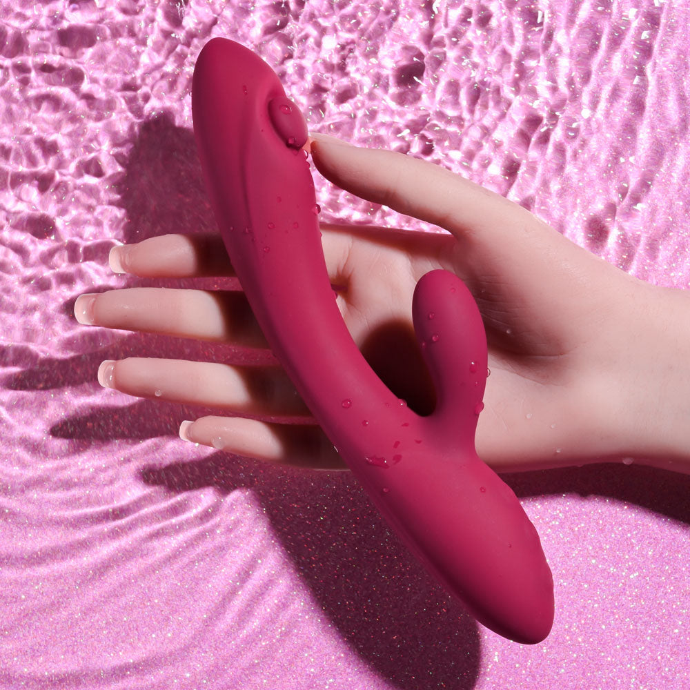 Evolved JAMMIN' G - Burgundy 20.1 cm USB Rechargeable Rabbit Vibrator