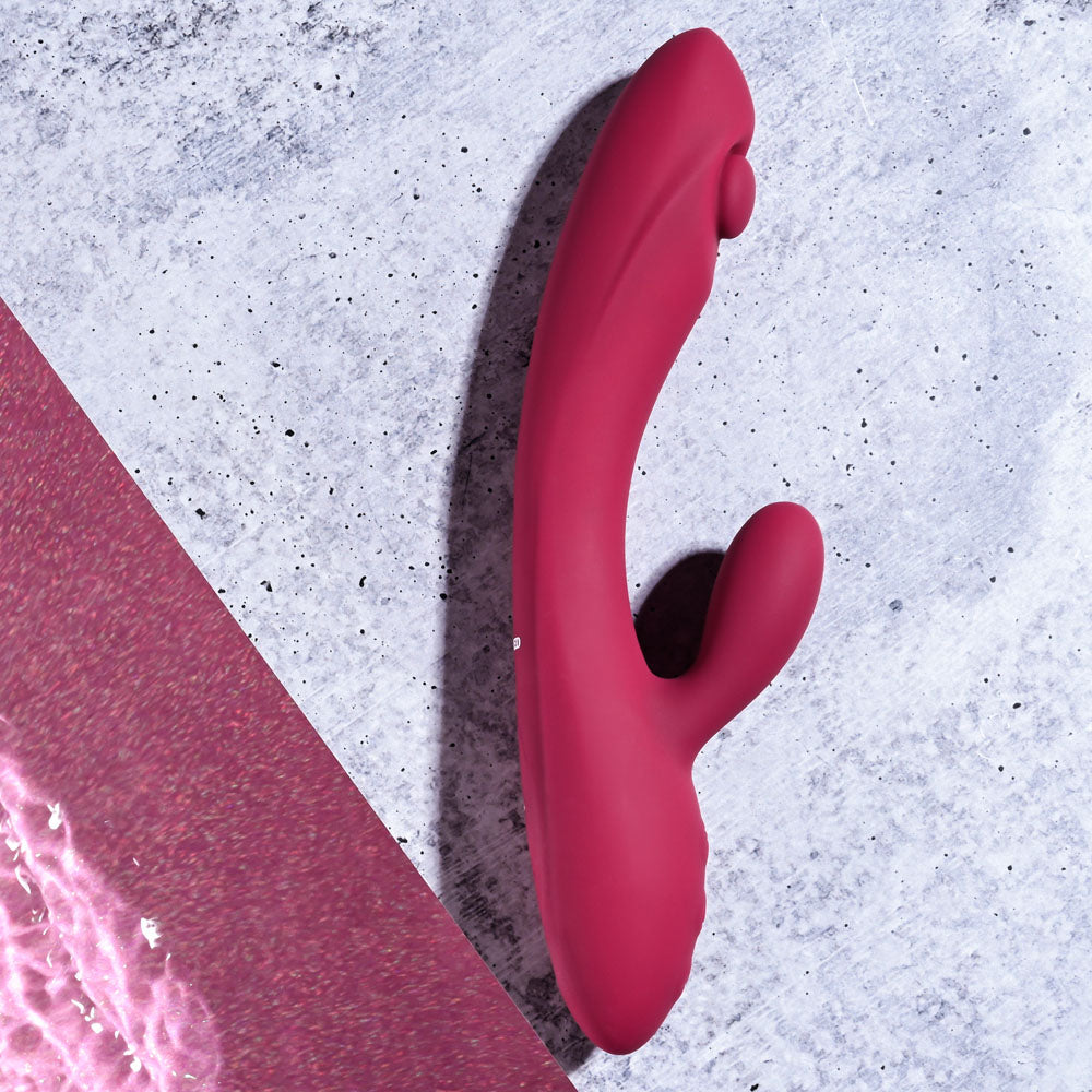 Evolved JAMMIN' G - Burgundy 20.1 cm USB Rechargeable Rabbit Vibrator