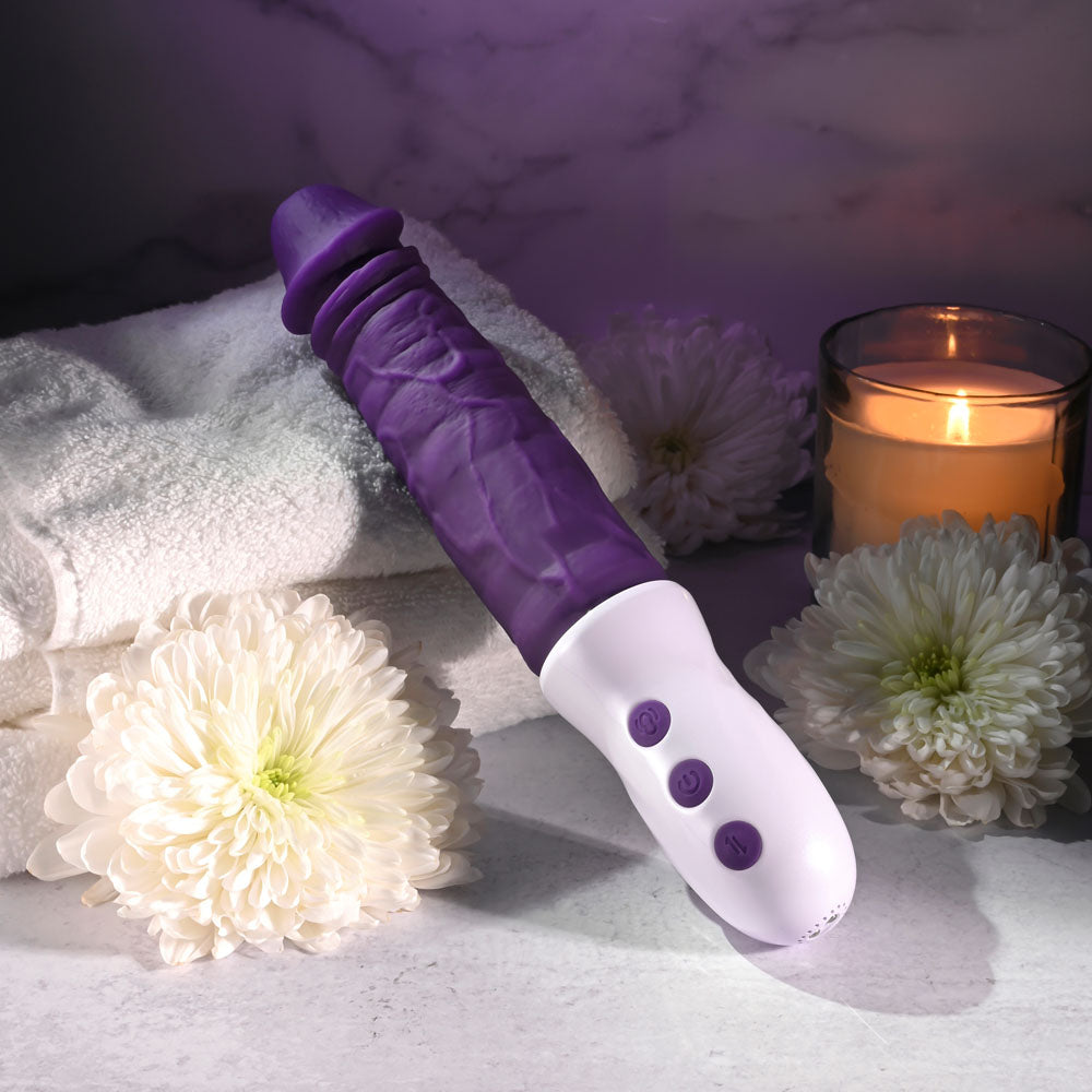 Evolved PLUM THRUST - Purple 29 cm USB Rechargeable Thrusting Vibrator