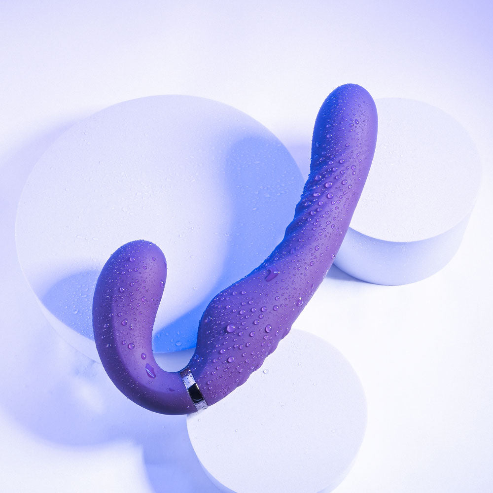 Evolved SHARE THE LOVE - Purple 22.9 cm USB Rechargeable Inflatable Strapless Strap-On