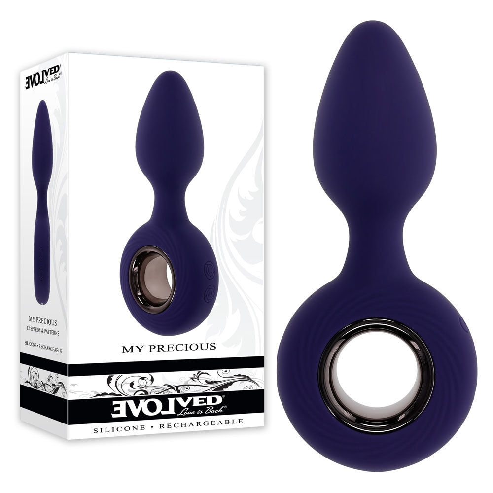 Evolved MY PRECIOUS - Blue 12.7 cm USB Rechargeable Vibrating Butt Plug