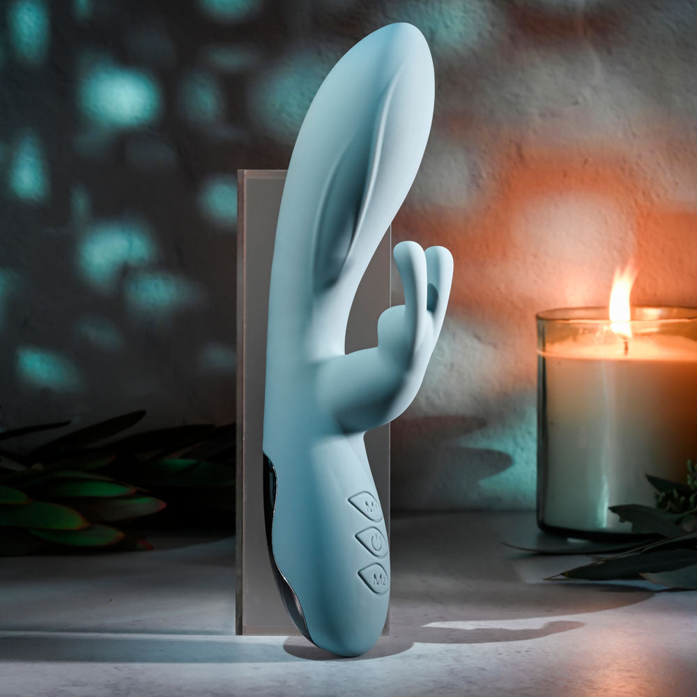 Evolved BOSS BUNNY - Baby Blue 20.1 cm USB Rechargeable Rabbit Vibrator