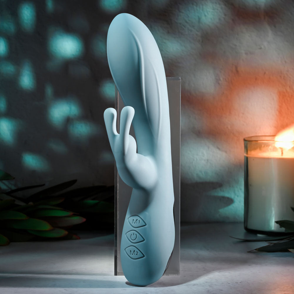 Evolved BOSS BUNNY - Baby Blue 20.1 cm USB Rechargeable Rabbit Vibrator