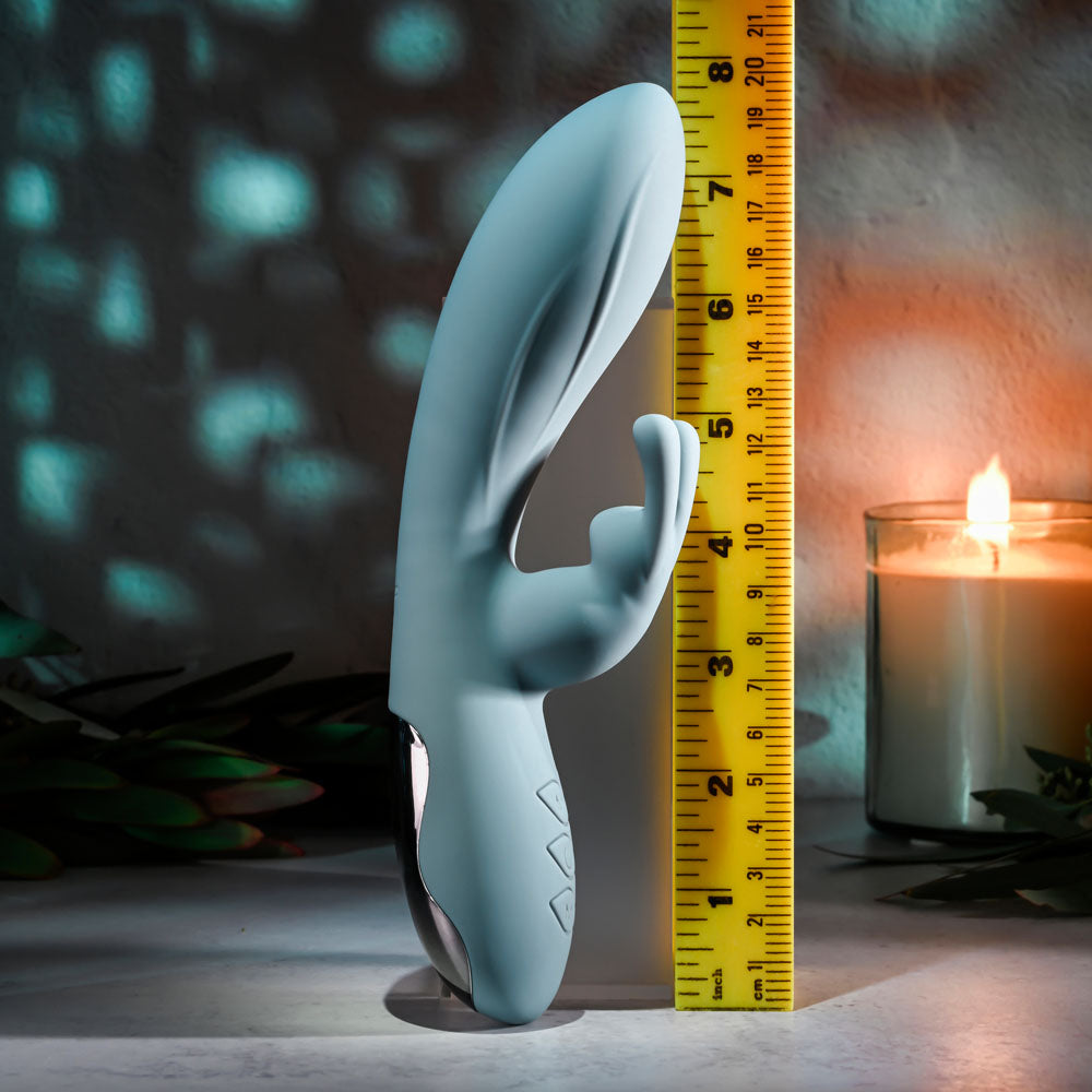 Evolved BOSS BUNNY - Baby Blue 20.1 cm USB Rechargeable Rabbit Vibrator