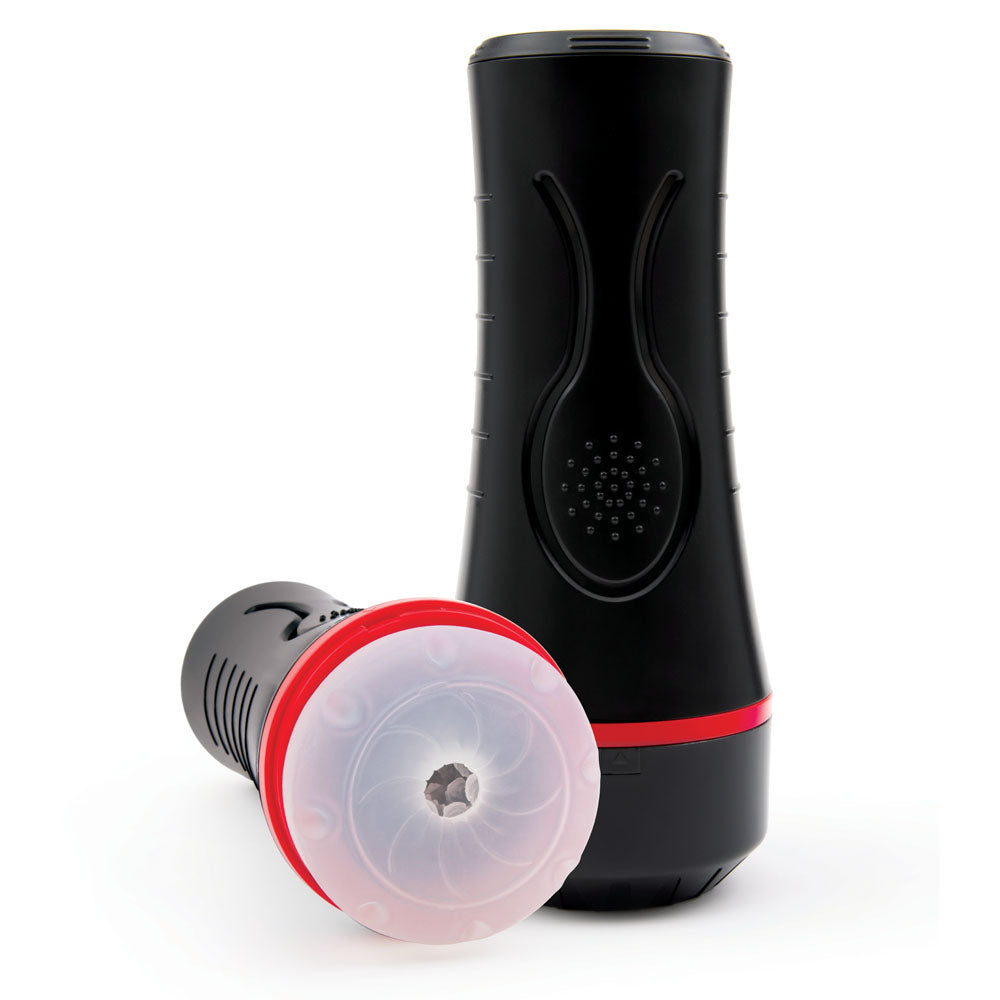 ENVY Squeezable Clear Clutch Stroker - Clear Vibrating Stroker