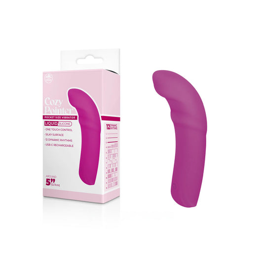 Cozy Pointer - Pink - Pink 12.7 cm USB Rechargeable Curved Mini Vibrator