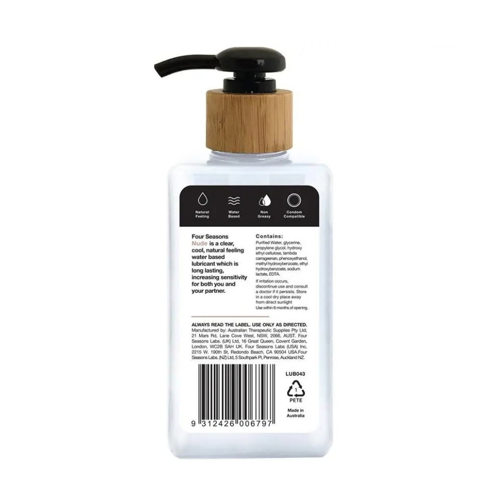 Four Seasons Nude Water Based Lube 200ml