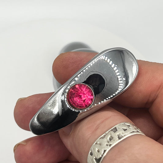 Dual Bulb Metal Butt Plug - 4.7 Inch