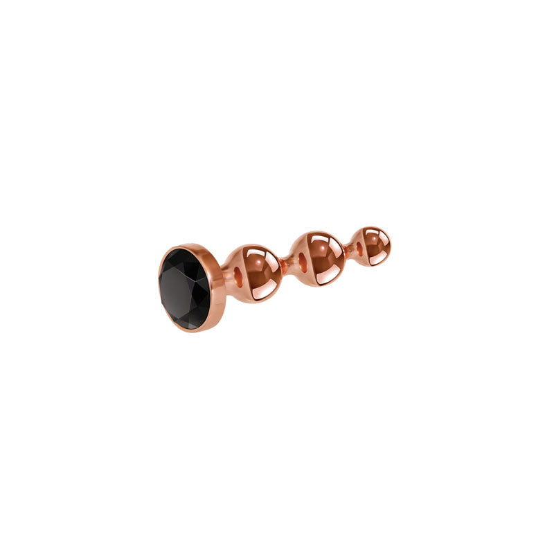 Gender X GOLD DIGGER SMALL - Rose Gold Small Butt Plug with Black Gem Base