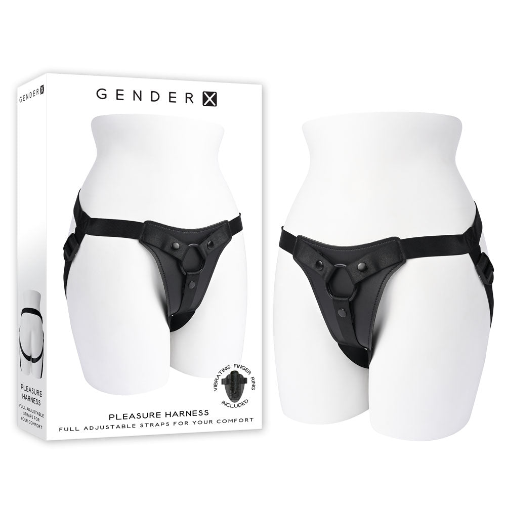 Gender X PLEASURE HARNESS - Black Adjustable Harness (No Probe Included)