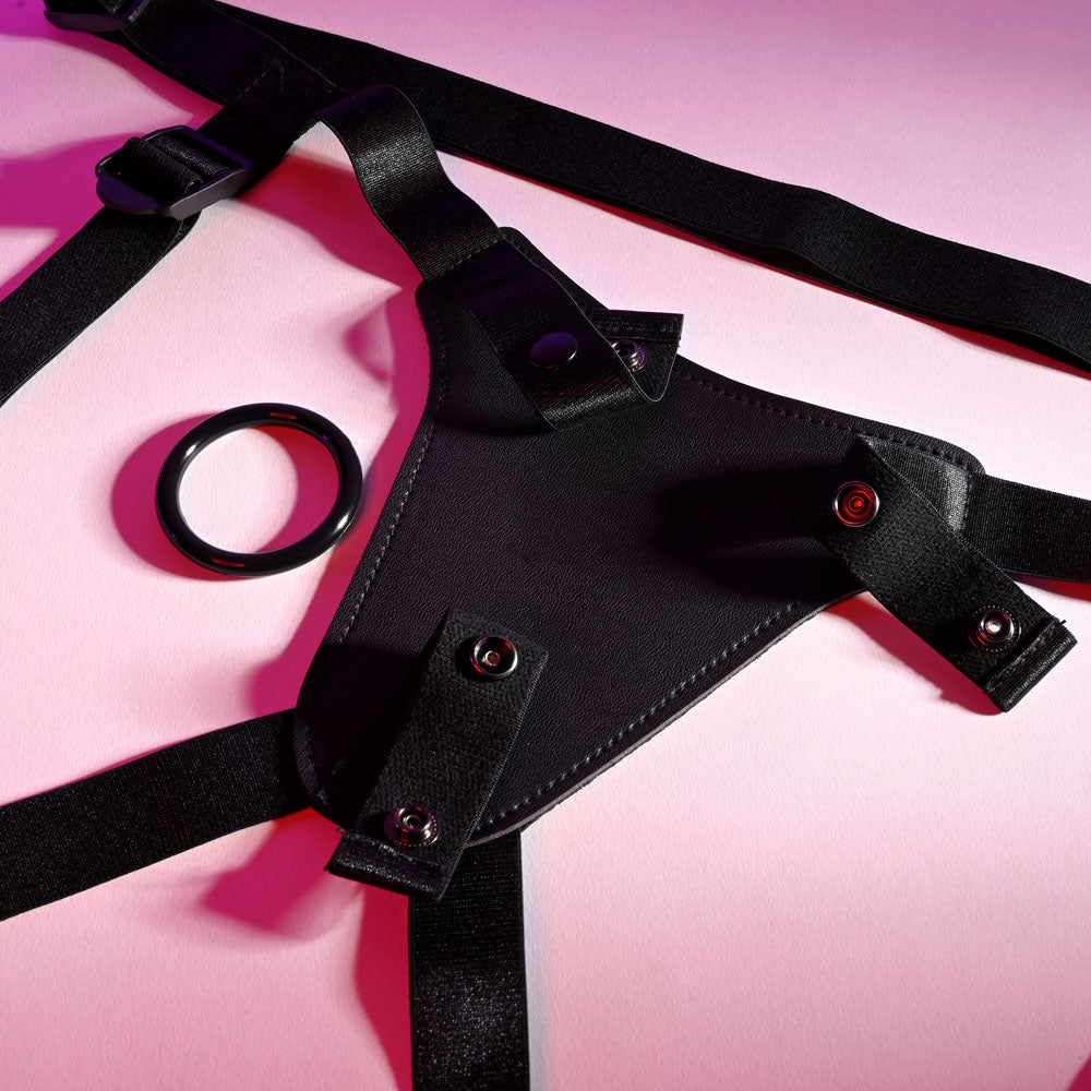 Gender X PLEASURE HARNESS - Black Adjustable Harness (No Probe Included)