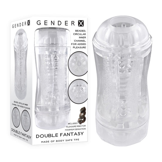 Gender X DOUBLE FANTASY - Clear Double Ended Stroker