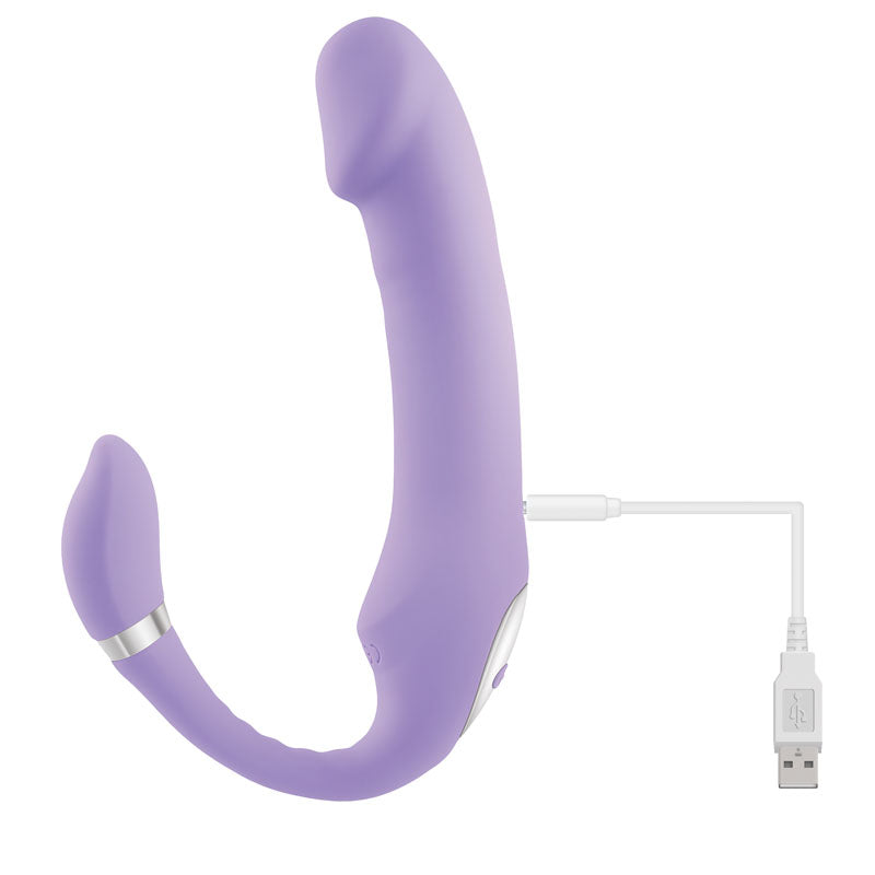 Gender X ORGASMIC ORCHID - Lilac 19 cm USB Rechargeable Strapless-Strap-On