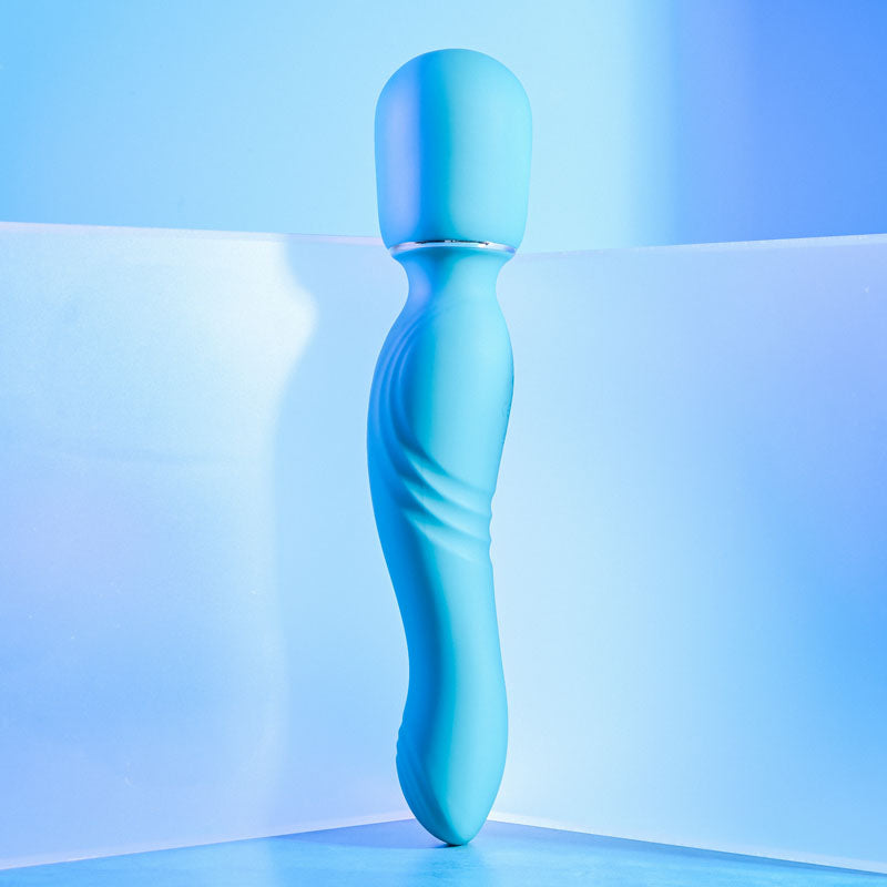 Gender X DOUBLE THE FUN - Blue 26.7 cm USB Rechargeable Dual Ended Vibrator Wand