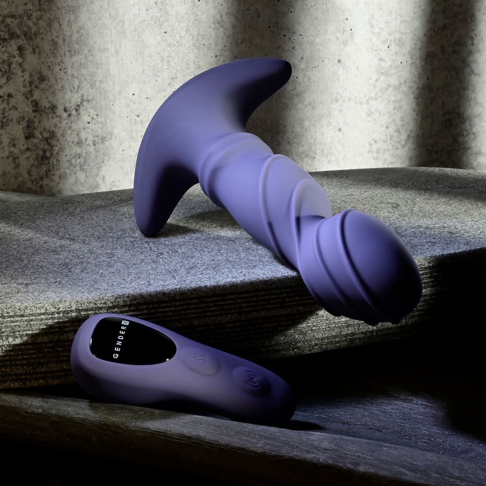 Gender X RING IT - Purple 16.5 cm USB Rechargeable Vibrator with Wireless Remote