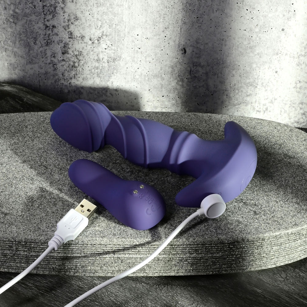 Gender X RING IT - Purple 16.5 cm USB Rechargeable Vibrator with Wireless Remote