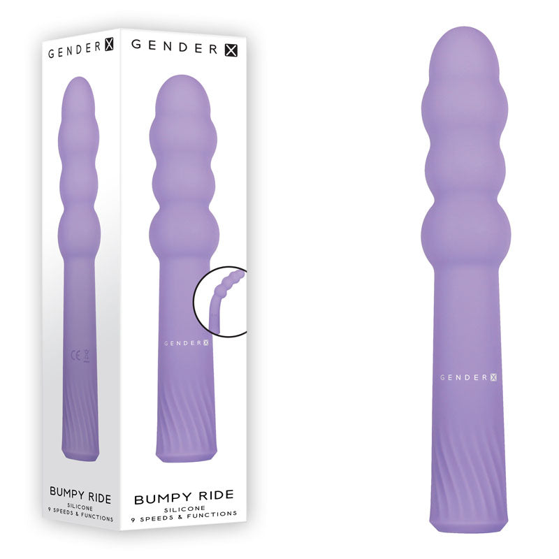 Gender X BUMPY RIDE - Purple 17.4 cm USB Rechargeable Vibrator