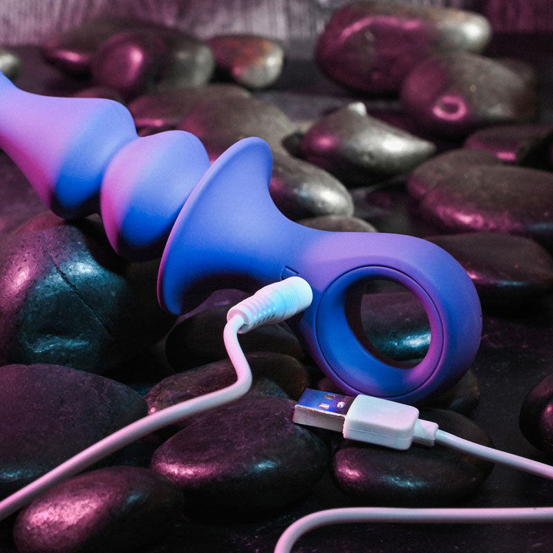 Gender X RING POP - Dark Blue 15.2 cm USB Rechargeable Vibrating Anal Plug