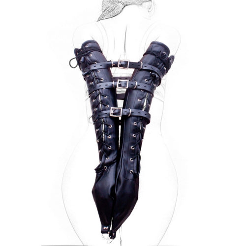 Arm Binder Bondage Opera Gloves Black