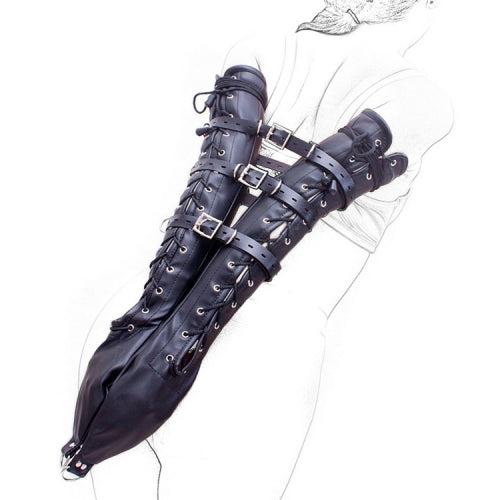 Arm Binder Bondage Opera Gloves Black