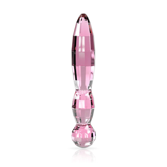 JimmyJane Dillenia Cissus - Clear Pink Glass 19.5 cm Dildo