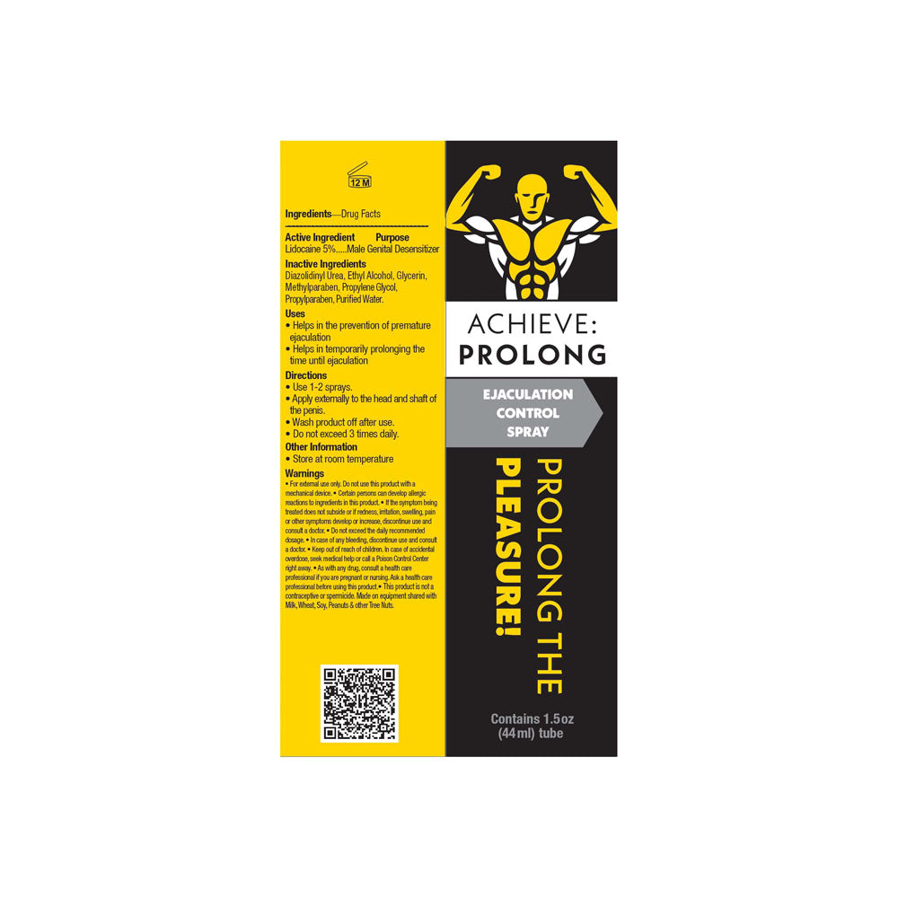 Achieve: Prolong - Ejaculation Control Spray for Men - 29 ml Spray