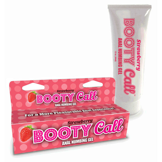 Booty Call Anal Numbing Gel - Strawberry Flavoured Anal Numbing Gel - 44 ml (1.5 oz) Tube