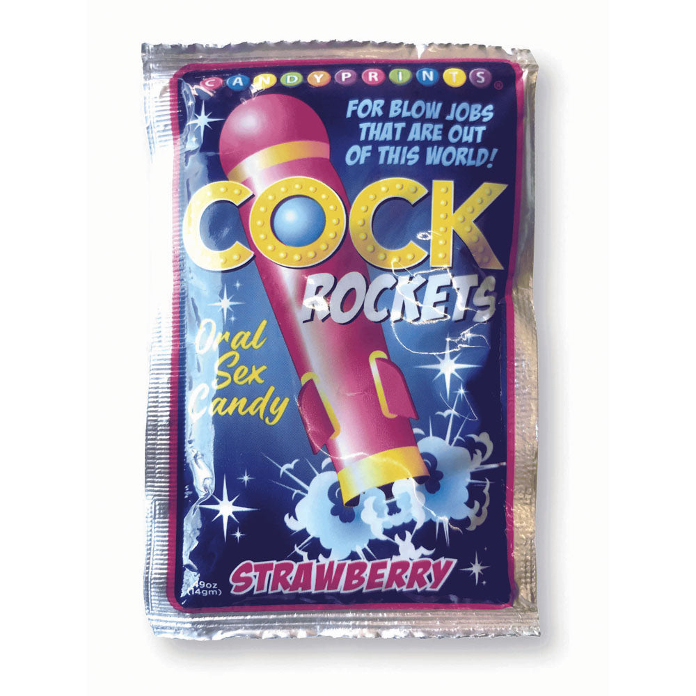 Cock Rockets - Strawberry - Strawberry Flavoured Oral Sex Candy - 15 grams