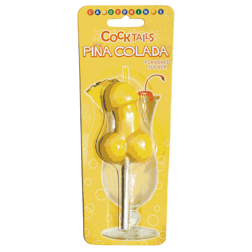 Cocktail Suckers - Pina Colada - Pina Colada Flavoured Dicky Lollypop