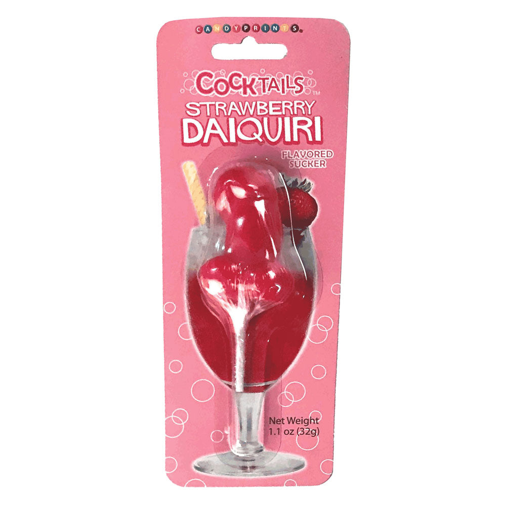 Cocktail Suckers - Strawberry Daquiri - Strawberry Daquiri Flavoured Dicky Lollypop