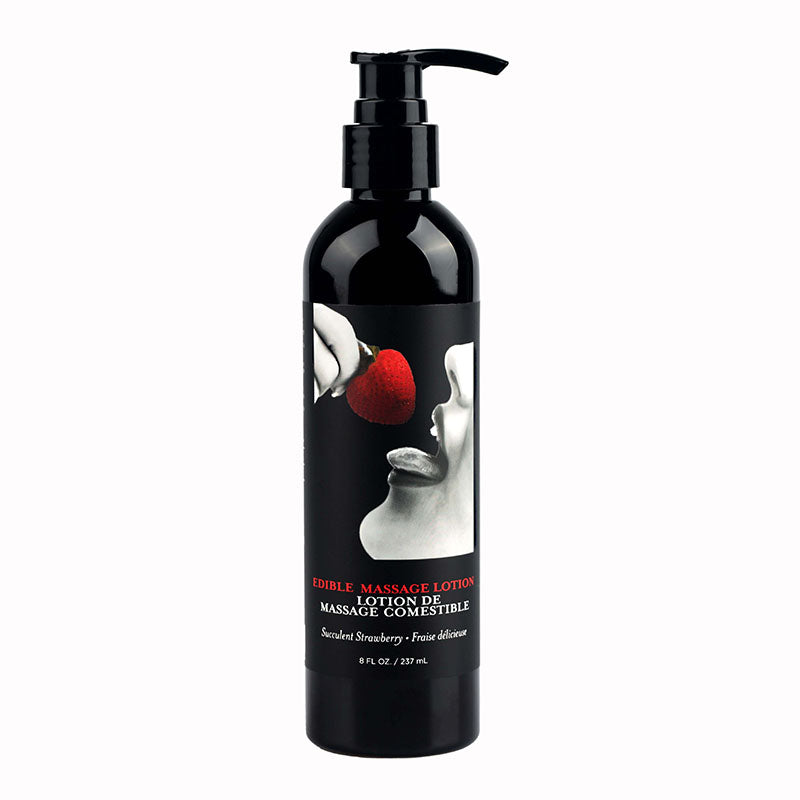 Edible Massage Lotion - Strawberry - Strawberry Flavoured Massage Lotion - 237 ml