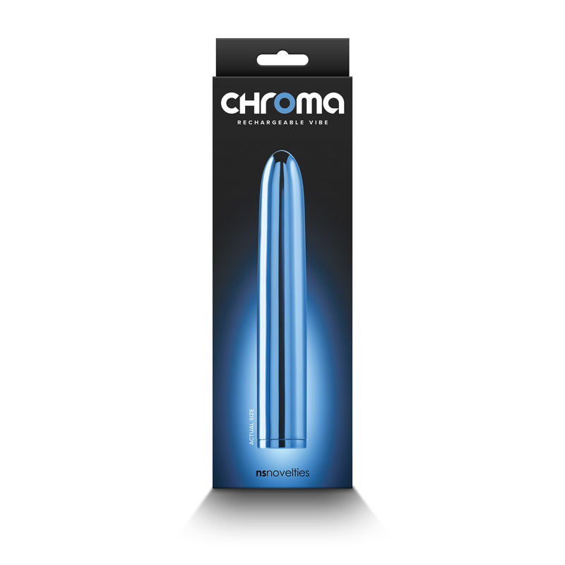 Chroma - Blue - Metallic Blue 17 cm USB Rechargeable Vibrator