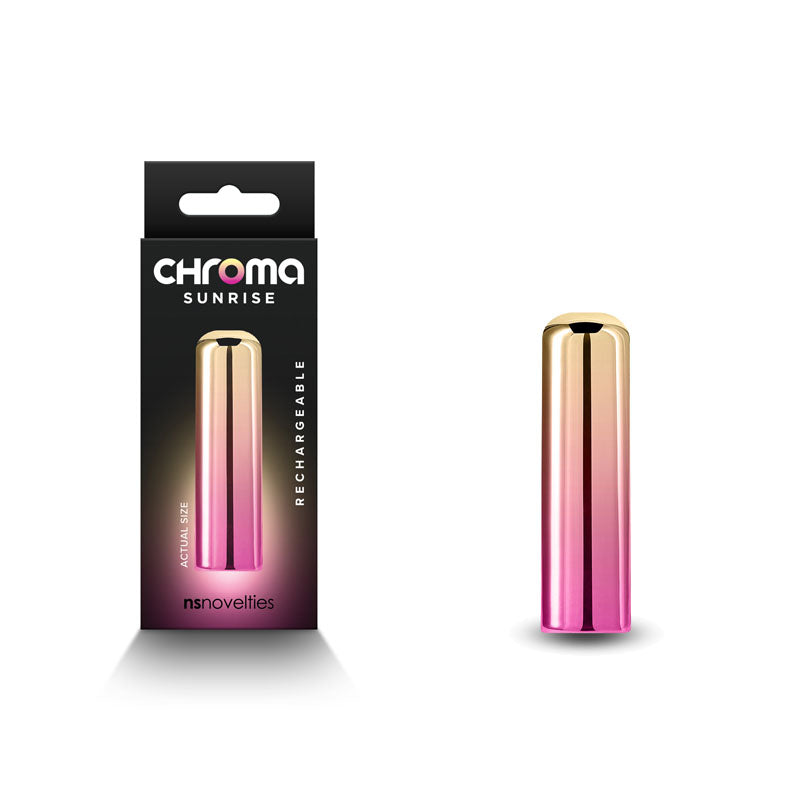 Chroma Sunrise - Small - Metallic Pink/Gold 6.8 cm USB Rechargeable Bullet