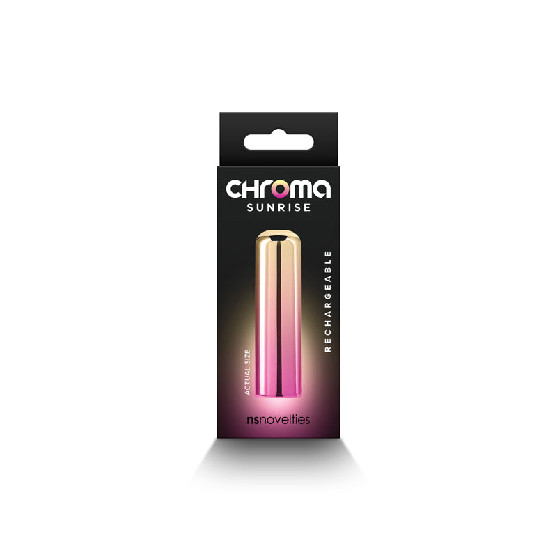 Chroma Sunrise - Small - Metallic Pink/Gold 6.8 cm USB Rechargeable Bullet