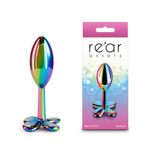 Rear Assets Clover - Multicolour - Multicoloured 9.2 cm Metallic Butt Plug