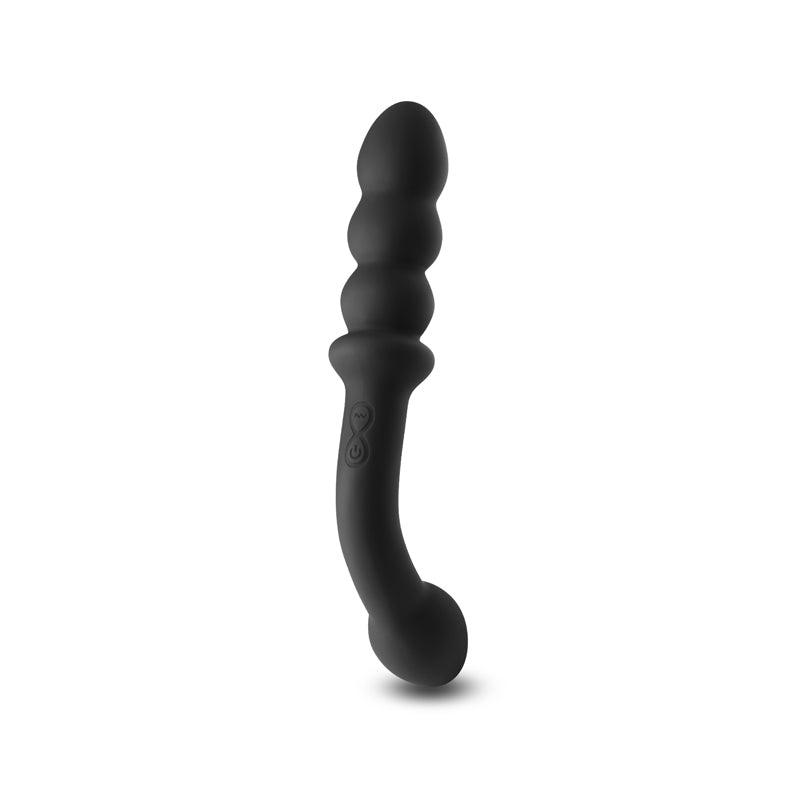 Renegade Duel - Black - Black 21.4 cm USB Rechargeable Vibrating Double Ended Anal Wand